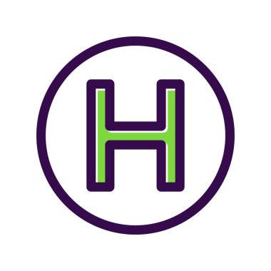 Hastane Doldurulmuş Vektör Simgesi Tasarımı