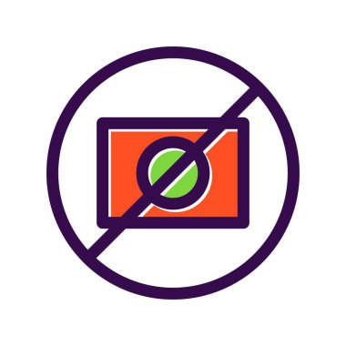 Kamera Dolu Vektör Simgesi Tasarımı Yok