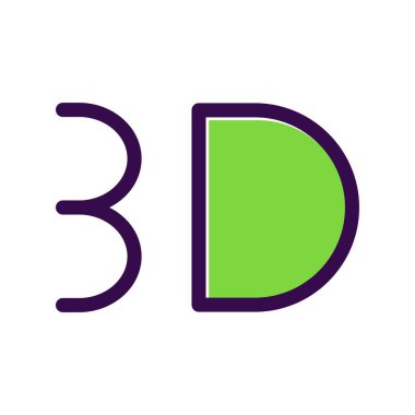 3d Doldurulmuş Vektör Simgesi Tasarımı