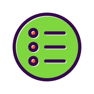 Menü Doldurulmuş Vektör Simgesi Tasarımı