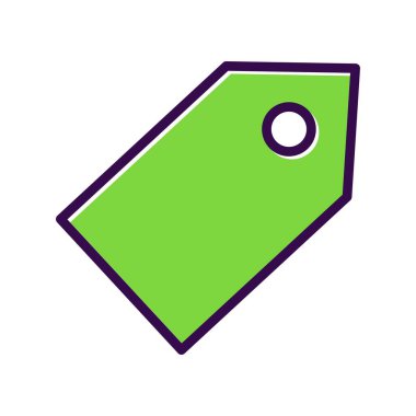 Etiket Doldurulmuş Vektör Simgesi Tasarımı