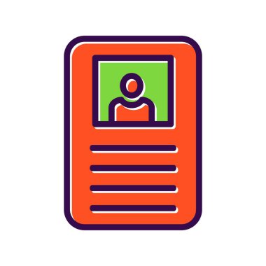 Profil Doldurulmuş Vektör Simgesi Tasarımı