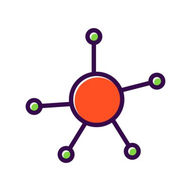 Bağlantı Dolu Vektör Simgesi Tasarımı