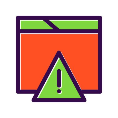 Web Sitesi Dolu Vektör Simgesi Tasarımı