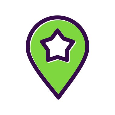 Konum Doldurulmuş Vektör Simgesi Tasarımı