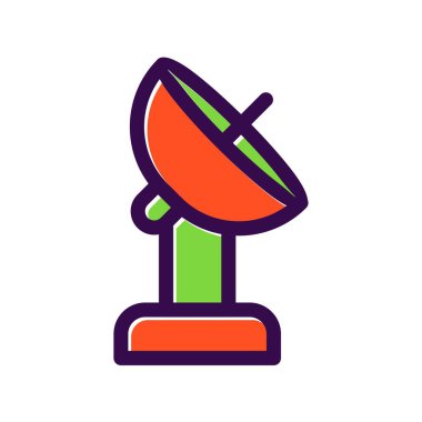 Radar Doldurulmuş Vektör Simgesi Tasarımı