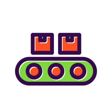 Taşıyıcı Dolu Vektör Simgesi Tasarımı