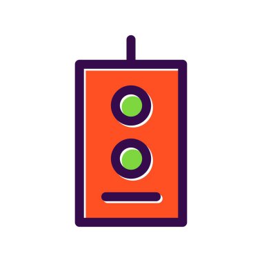 Kontrol Doldurulmuş Vektör Simgesi Tasarımı