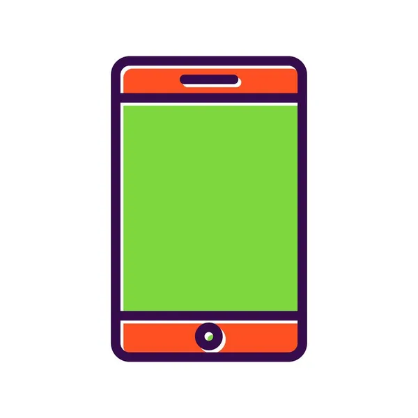 Smartphone Gefüllte Vektor Icon Design — Stockvektor