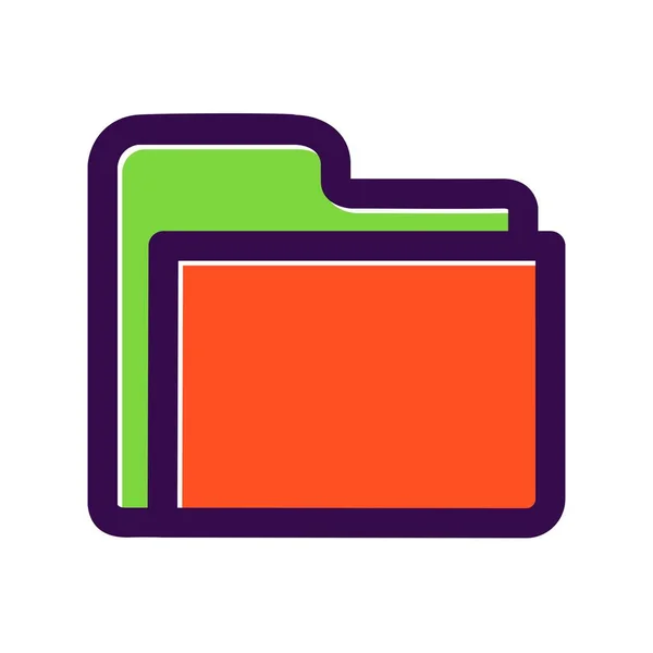 Folder Filled Vector Icon Design — Stock Vector