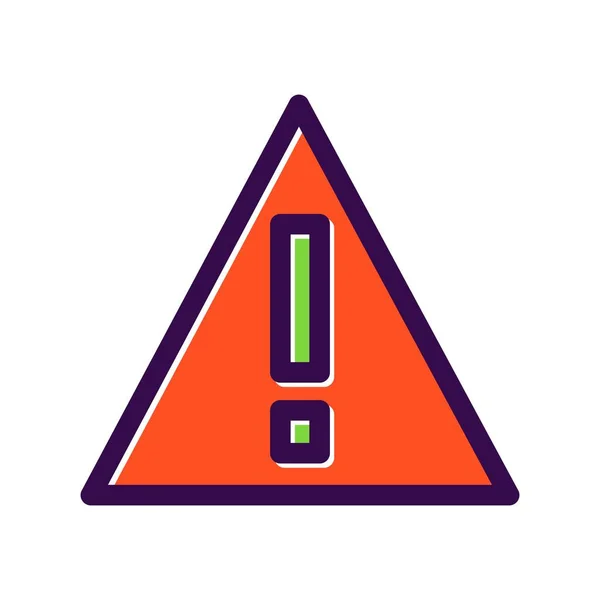 Diseño Iconos Vectores Llenos Advertencia — Vector de stock