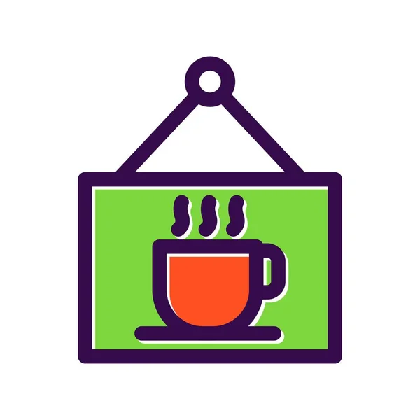 Tea Shop Filled Vector Icon Design — Stock Vector