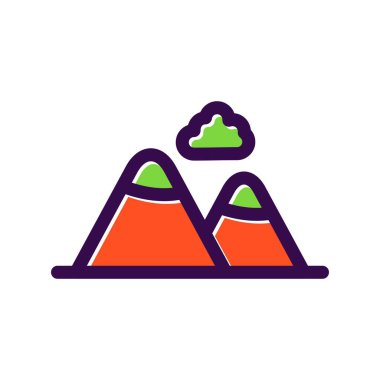 Peyzaj Dolu Vektör Simgesi Tasarımı