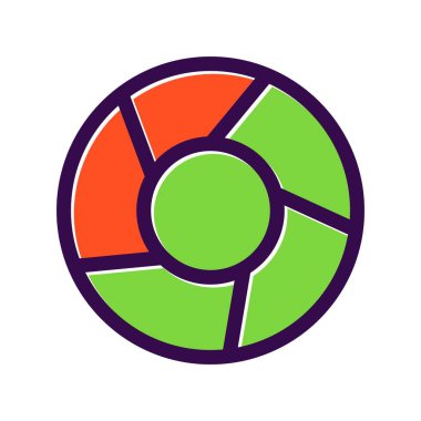 Diyafram Dolu Vektör Simgesi Tasarımı