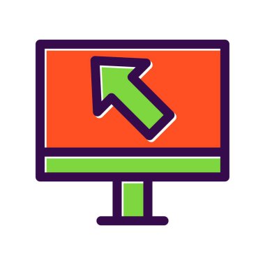 Bilgisayar Doldurulmuş Vektör Simgesi Tasarımı