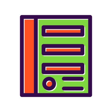 Bilgisayar Doldurulmuş Vektör Simgesi Tasarımı