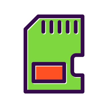 Bellek Doldurulmuş Vektör Simgesi Tasarımı