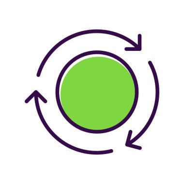 Geri Dönüşümlü Vektör Simgesi Tasarımı