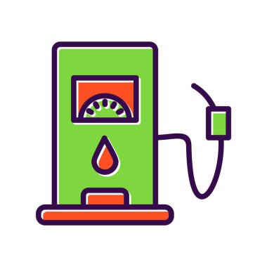 Yakıt İstasyonu Vektör Simgesi Tasarımı