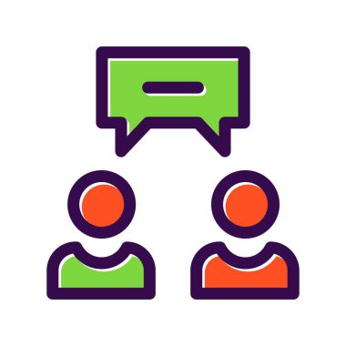 Konuşma Dolu Vektör Simgesi Tasarımı