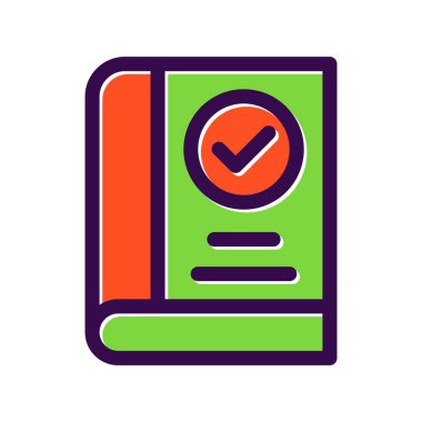 Kitap Doldurulmuş Vektör Simgesi Tasarımı