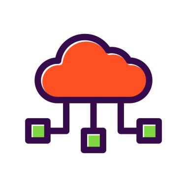 Sunucu Doldurulmuş Vektör Simgesi Tasarımı