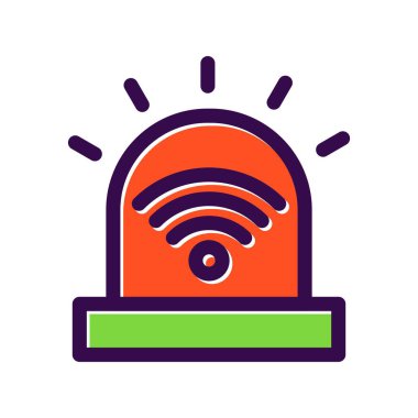 Siren Doldurulmuş Vektör Simgesi Tasarımı