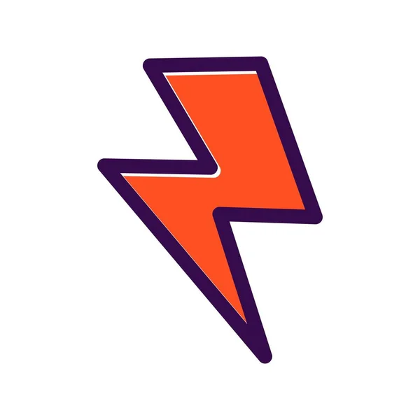 Flash Filled Vector Icon Design — Stock Vector