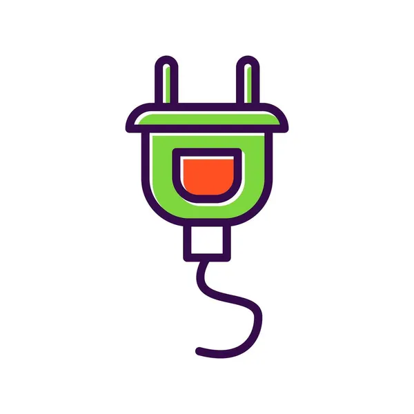 Elektrisch Steckdosengefülltes Vector Icon Design — Stockvektor