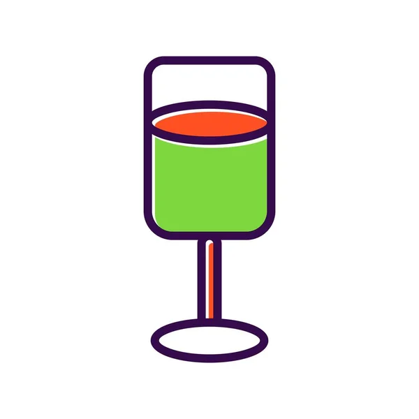 Juice Glass Filled Vector Icon Ontwerp — Stockvector