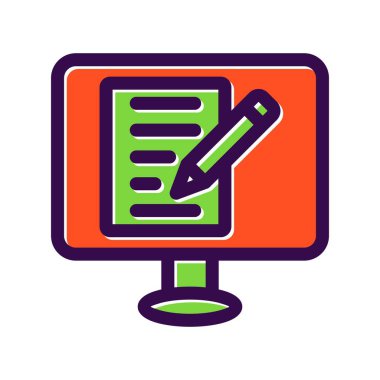 Not Doldurulmuş Vektör Simgesi Tasarımı