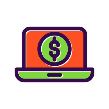 Bankacılık Dolu Vektör Simgesi Tasarımı