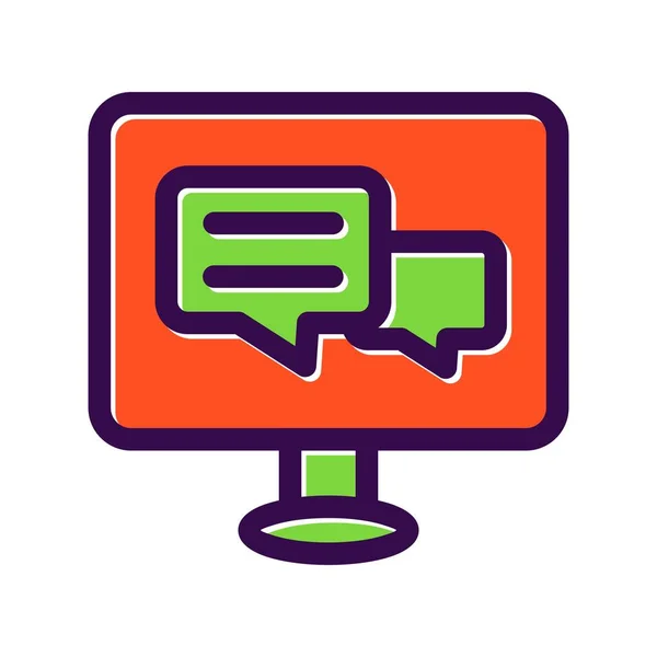 Chat Filled Vector Icon Design —  Vetores de Stock