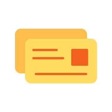 Kredi Kartı Düz Vektör Simgesi Tasarımı