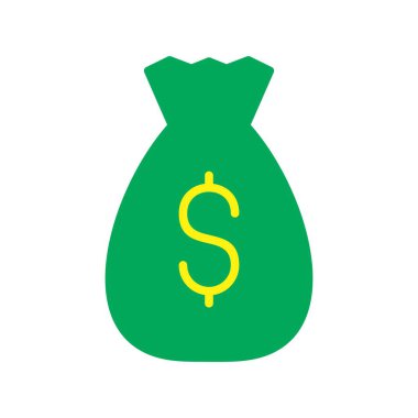 Torba Düz Vektör Simgesi Tasarımı