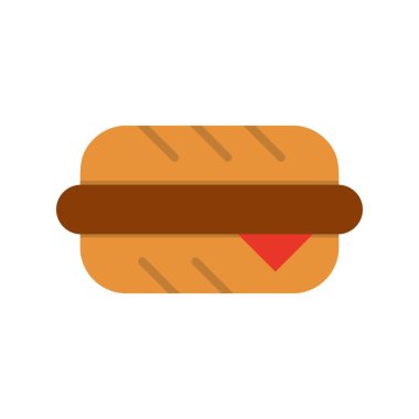 Baguette Düz Vektör Simgesi Desig