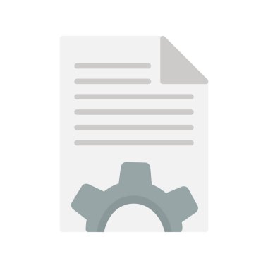 Belge Düz Vektör Simgesi Tasarımı