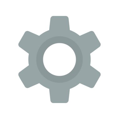 Cog Düz Vektör Simgesi Tasarımı