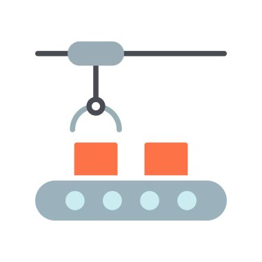 Taşıyıcı Düz Vektör Simgesi Tasarımı