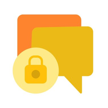 Sohbet Düz Vektör Simgesi Tasarımı