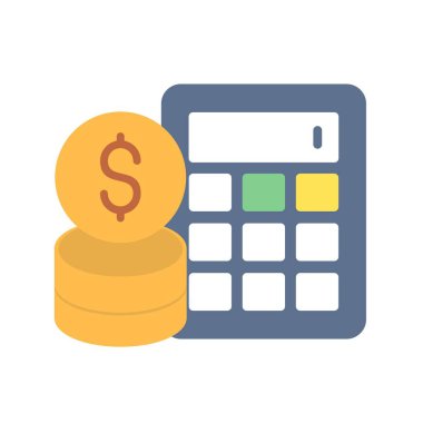 Finans Düz Vektör Simgesi Tasarımı