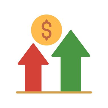 Büyüme Düz Vektör Simgesi Tasarımı