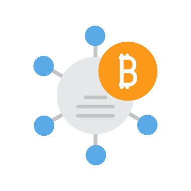 Kripto Para Birimi Düz Vektör Simgesi Tasarımı