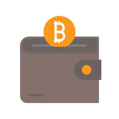 Cüzdan Düz Vektör Simgesi Tasarımı