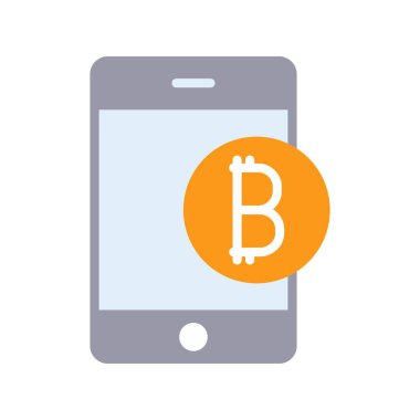 Mobil Düz Vektör Simgesi Tasarımı