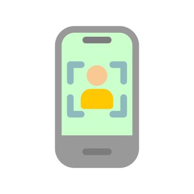 Selfie Düz Vektör Simgesi Tasarımı