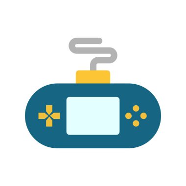 Oyun Konsolu Düz Vektör Simgesi Tasarımı