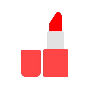 Llipstick Düz Vektör Simgesi Tasarımı