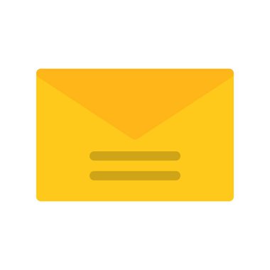 Zarf Düz Vektör Simgesi Tasarımı