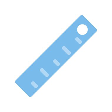 Cetvel Düz Vektör Simgesi Tasarımı